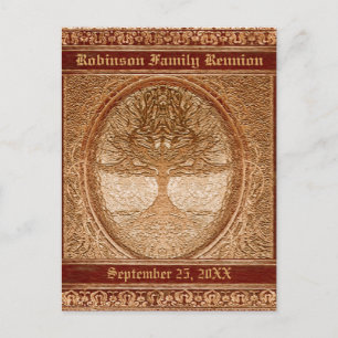Family Tree Reunion Vintage Look Postcard