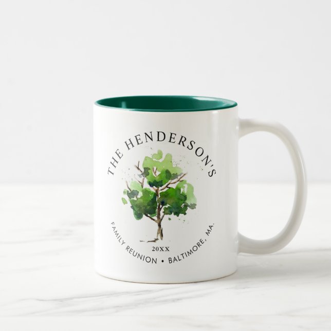 Family Tree Themed | Family Reunion Two-Tone Coffee Mug (Right)