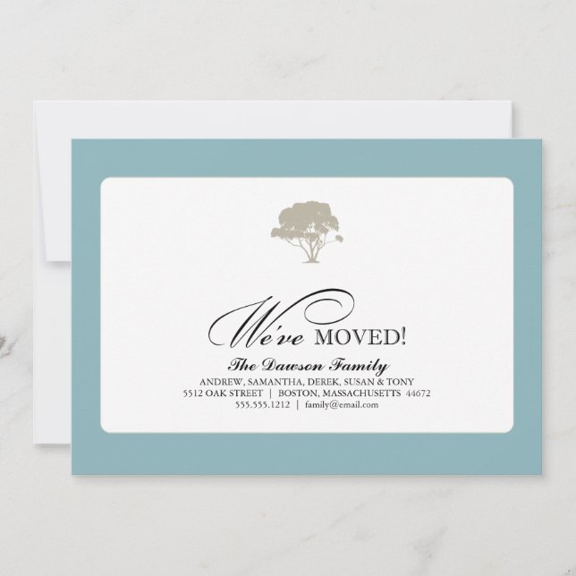 family tree {we've moved} announcement (Front)