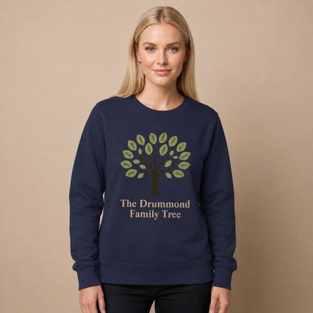 Family Tree With Birth Years Sweatshirt (Creator Uploaded)