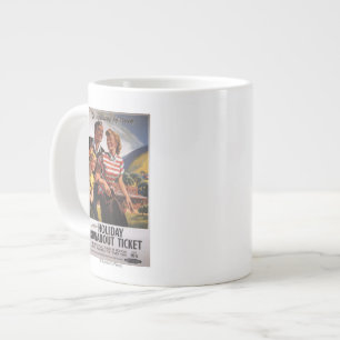 Family Trio on Holiday Runabout Savings Large Coffee Mug