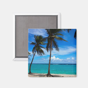 Family Trip Beach Vacation Guadeloupe Caribbean Magnet