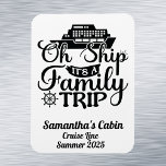 Family Trip Cruise Vacation Ship Door Magnet<br><div class="desc">This design may be personalised in the area provided by changing the photo and/or text. Or it can be customised by clicking Personalise this Template and then choosing the click to customise further option and delete or change the colour of the background, add text, change the text colour or style,...</div>