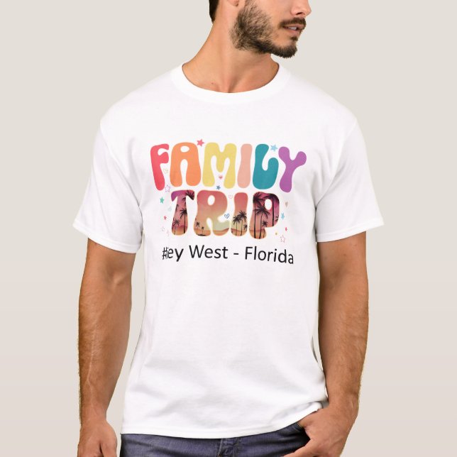 Family Trip Key West Florida Family Vacation Match T-Shirt (Front)