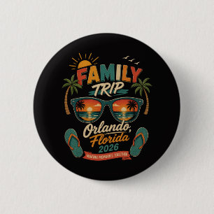 Family Trip Orlando Florida 2026 6 Cm Round Badge