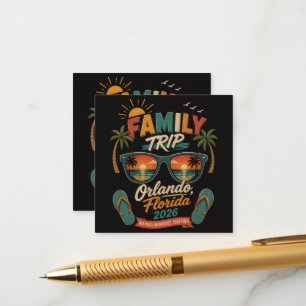 Family Trip Orlando Florida 2026 Enclosure Card
