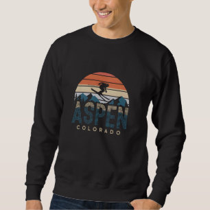 Family Trip Vintage Mountain Aspen Colorado Souven Sweatshirt