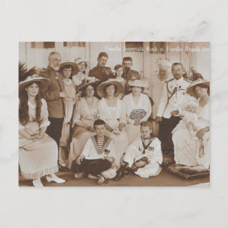Family tsar of Russia & royals Romania Postcard