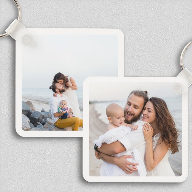 Family Two Photo Double Sided Aluminium Keychain (Creator Uploaded)