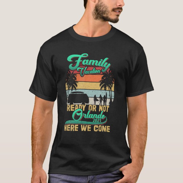 Family Vacation 2021 Orlando Florida Road Trip Bea T-Shirt (Front)