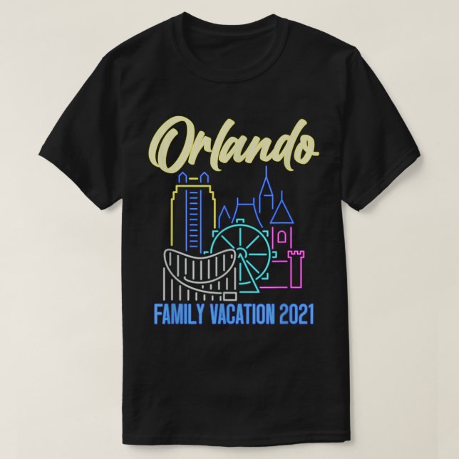 Family Vacation 2021 Orlando Matching Summer Vacat T-Shirt (Design Front)