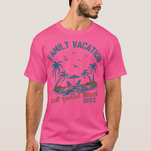 Family Vacation 2022 Palm Tree Florida Coast Guard T-Shirt