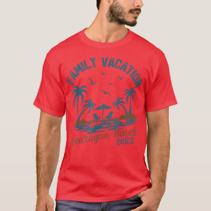 Family Vacation 2022 Palm Tree Nicaragua Beach T-Shirt