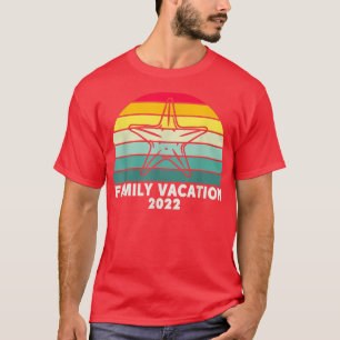 Family Vacation 2022 Retro See Star Vintage Summer T-Shirt