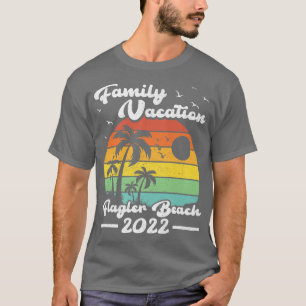 Family Vacation 2022 Vintage Florida Flagler Beach T-Shirt