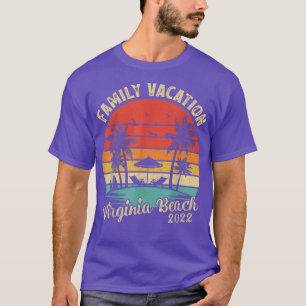 Family Vacation 2022 Vintage Retro Virginia Beach T-Shirt