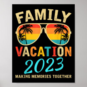 Family Vacation 2023 Beach Matching Summer Vacatio Poster