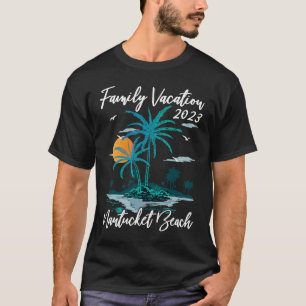 Family Vacation 2023 Sunset Massachusetts Nantucke T-Shirt