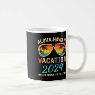 Family Vacation 2024 Aloha Hawaii Hawaiian Matchin Coffee Mug