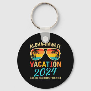 Family Vacation 2024 Aloha Hawaii Hawaiian Matchin Key Ring