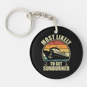 Family Vacation 2024 Most Likely To Get Sunburned Key Ring