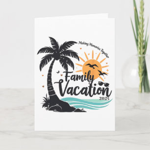 Family Vacation 2025 Beach Matching Family Summer Card