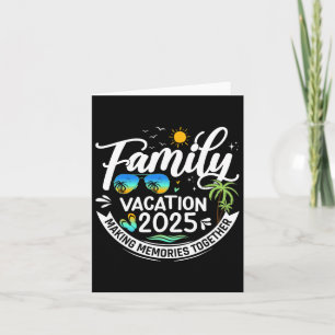 Family Vacation 2025 Beach Matching Family Summer Card