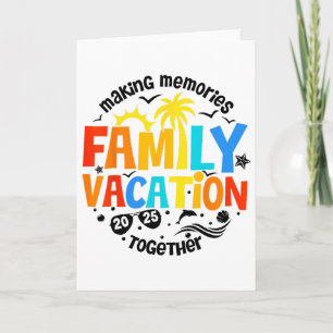 Family Vacation 2025 Beach Matching Family Summer  Card
