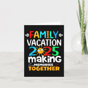 Family Vacation 2025 Beach Matching Summer Family Card