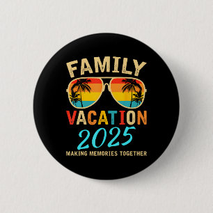 Family Vacation 2025 Beach Matching Summer Vacatio 6 Cm Round Badge