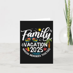 Family Vacation 2025 Beach Matching Summer Vacatio Card