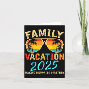 Family Vacation 2025 Beach Matching Summer Vacatio Card