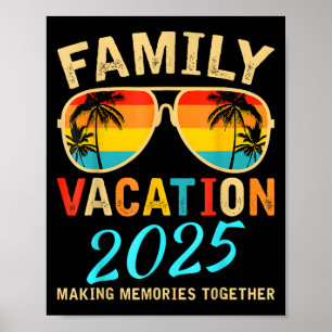 Family Vacation 2025 Beach Matching Summer Vacatio Poster