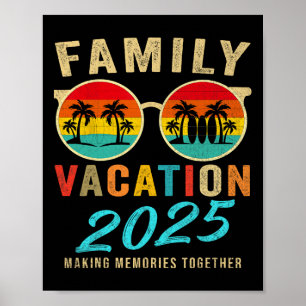 Family Vacation 2025 Beach Matching Summer Vacatio Poster