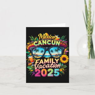 Family Vacation 2025 Cancun Mexico Matching Family Card