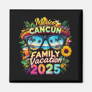 Family Vacation 2025 Cancun Mexico Matching Family Magnet