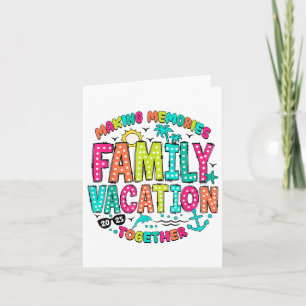 Family Vacation 2025 Family Matching Summer Vacati Card
