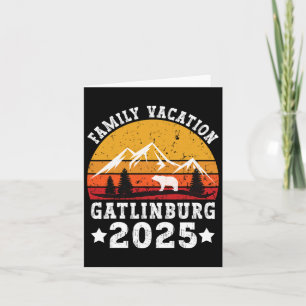 Family Vacation 2025 Gatlinburg Tennessee Smoky Mo Card