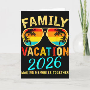 Family Vacation 2026 Beach Matching Summer Vacatio Card