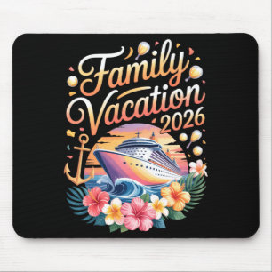 Family Vacation 2026 Cruise Adventure Crew Long Sl Mouse Pad