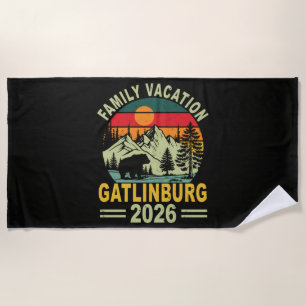 Family Vacation 2026 Gatlinburg Tennessee Beach Towel