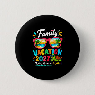 Family vacation 2026 summer beach family trips 6 cm round badge