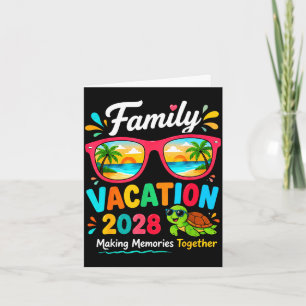 Family vacation 2028 summer beach family trips card
