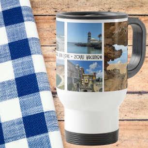 Family Vacation 6 Photo Collage,Custom  Travel Mug
