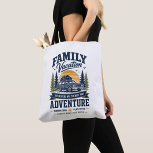Family Vacation Adventure Vintage Road Trip Design Tote Bag