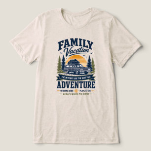 Family Vacation Adventure Vintage Road Trip Design Tri-Blend Shirt
