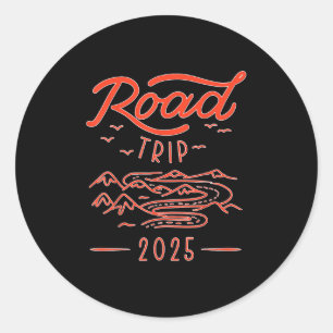 Family Vacation Camping Road Trip Travel Uni Youth Classic Round Sticker