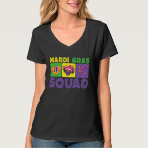 Family Vacation Couple Cute Mardi Gras Squad T-Shirt