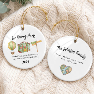 Family Vacation Crew Group Ceramic Tree Decoration