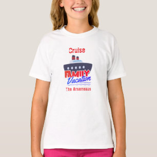  Family Vacation Cruise Personalise White T-Shirt